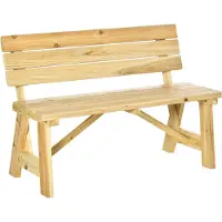 Outsunny tuinstoel, 2-persoons, parkbank, zitbank, draagvermogen tot 220 kg, bank van massief hout