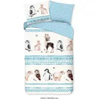 Good Morning Kinder Dekbedovertrek Flanel Freezing - blue 140x200/220cm
