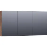Brauer Impress Deluxe Spiegelkast 140x70cm Indirecte LED Verlichting Binnen/onder - Forest Cacao - Spiegels - Spiegelkasten - 8720359343635
