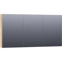 Brauer Impress Deluxe Spiegelkast 140x70cm Indirecte LED Verlichting Binnen/onder - Forest Tan - Spiegels - Spiegelkasten - 8720359343604