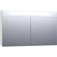 Brauer Promise Spiegelkast 120x70cm LED Verlichting Boven - Hoogglans Wit - Spiegels - Spiegelkasten - 8720359341358