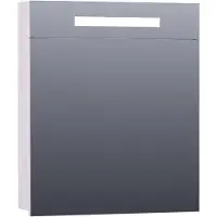 Brauer Promise Spiegelkast 60x70cm LED Verlichting Boven - Mat Wit - Rechtsdraaiend - Spiegels - Spiegelkasten - 8720359341730