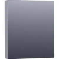 Brauer Impress Deluxe Spiegelkast 60x70cm Indirecte LED Verlichting Binnen/onder - Mat Grijs - Rechtsdraaiend - Spiegels - Spiegelkasten - 8720359343857
