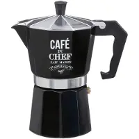 Secret De Gourmet Moka Pot - Zwart, 6 kopjes, 300 mL