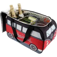 VW Collection - Volkswagen geïsoleerde koel-warmte-thermo-picknick-lunchbox voor levensmiddelen in T1 Bulli Bus-design (petrol & bruin/25 l)