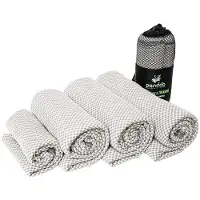 Pandoo sneldrogende handdoek met bamboevezels grijs L 160 cm x 80 c (1st)