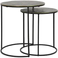 Light & Living bijzettafel rengo Ø49x52cm - set van 2