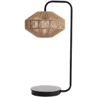 Light & Living Tafellamp Ø26x60 cm LYRA naturel+mat zwart