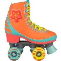 Nijdam rolschaatsen LED Star Zebra dames oranje mt 35/36 online kopen