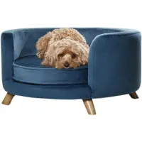 ENCHANTED PET Enchanted hondenmand / sofa rosie peacock blauw