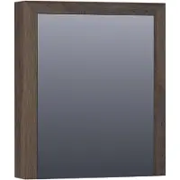 Brauer Rise Spiegelkast 60x70cm Massief Eiken - Eiken Zwart - Rechtsdraaiend - Spiegels - Spiegelkasten - 8720359344342