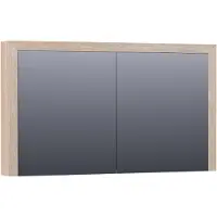 Brauer Rise Spiegelkast 120x70cm Massief Eiken - Eiken Wit - Spiegels - Spiegelkasten - 8720359344274