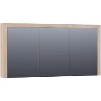 Brauer Rise Spiegelkast 140x70cm Massief Eiken - Eiken Wit - Spiegels - Spiegelkasten - 8720359344328