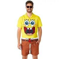 Spongebob Squarepants Kostuum - Suitmaster - SpongeBob Schwammkopf - voor Mannen - meerkleurig | Maat L