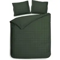 Heckett & Lane Dekbedovertrek Diamante Calla Green Satijn-200 x 200 / 220 cm | 2-Persoons