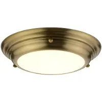 Elstead Lighting LED Plafond Badkamerlamp Welland | 12W 3000K 1080Lm 830 | Aged Brass