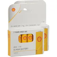 Shell Batterijen - AAA type - 12x stuks - Alkaline - Long life