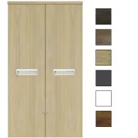 Sanicare kolomkast met inliggende greep 67x160x32cm grey-wood