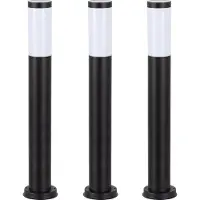 Ks Verlichting Lech zwart 2 set 3 stuks tuinlamp