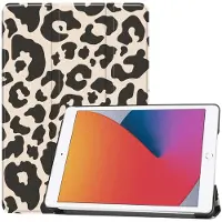 IMoshion Design Trifold Bookcase voor de Apple iPad 9 (2021) 10.2 inch / iPad 8 (2020) 10.2 inch / iPad 7 (2019) 10.2 inch - Leopard