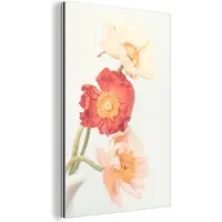 MuchoWow Wanddecoratie Metaal - Aluminium Schilderij Industrieel - Bloemen - Rood - Natuur - Planten - 20x30 cm - Dibond - Foto op aluminium - Industriële muurdecoratie - Voor de woonkamer/slaapkamer