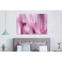 MuchoWow Wanddecoratie Metaal - Aluminium Schilderij Industrieel - Kleuren - Verf - Schilderij - Roze - 150x100 cm - Dibond - Foto op aluminium - Industriële muurdecoratie - Voor de woonkamer/slaapkamer