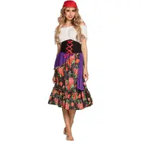 Boland verkleedpak Gypsy Rilana dames rood | Maat 40,42