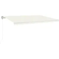 vidaXL Elektrische Zonneluifel 5 x 3,5 m Crèmekleurig 100% Polyester