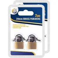 Did Set van 4x hangsloten met 2 sleutels - messing - 2 cm - Hangsloten