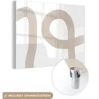 MuchoWow Glasschilderij 40x30 cm - Schilderij acrylglas - Abstract - Pastel - Design - Foto op glas - Schilderijen