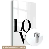 MuchoWow Glasschilderij 40x60 cm - Schilderij acrylglas - Tekst - Love - Quotes - Foto op glas - Schilderijen