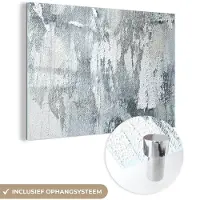 MuchoWow Glasschilderij 30x20 cm - Schilderij acrylglas - Verf - Industrieel - Design - Foto op glas - Schilderijen