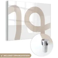 MuchoWow Glasschilderij 150x100 cm - Schilderij acrylglas - Abstract - Pastel - Design - Foto op glas - Schilderijen