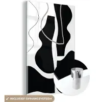 MuchoWow Glasschilderij 100x150 cm - Schilderij acrylglas - Abstract - Minimalisme - Design - Foto op glas - Schilderijen