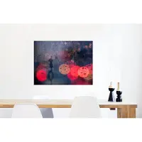 MuchoWow Wanddecoratie Metaal - Aluminium Schilderij Industrieel - Abstract - Druppels - Kleuren - Regen - 80x60 cm - Dibond - Foto op aluminium - Industriële muurdecoratie - Voor de woonkamer/slaapkamer