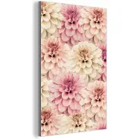 MuchoWow Wanddecoratie Metaal - Aluminium Schilderij Industrieel - Bloemen - Roze - Wit - Natuur - 40x60 cm - Dibond - Foto op aluminium - Industriële muurdecoratie - Voor de woonkamer/slaapkamer