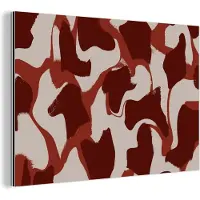 MuchoWow Wanddecoratie Metaal - Aluminium Schilderij Industrieel - Abstract - Bruin - Kleuren - Pastel - 180x120 cm - Dibond - Foto op aluminium - Industriële muurdecoratie - Voor de woonkamer/slaapkamer