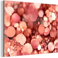 MuchoWow Wanddecoratie Metaal - Aluminium Schilderij Industrieel - Abstract - Glitter - Roze - Luxe - 40x30 cm - Dibond - Foto op aluminium - Industriële muurdecoratie - Voor de woonkamer/slaapkamer