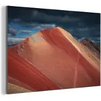 MuchoWow Wanddecoratie Metaal - Aluminium Schilderij Industrieel - Landschap - Natuur - Berg - Wolken - 90x60 cm - Dibond - Foto op aluminium - Industriële muurdecoratie - Voor de woonkamer/slaapkamer