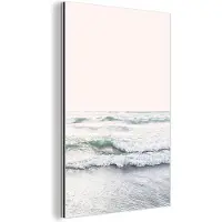 MuchoWow Wanddecoratie Metaal - Aluminium Schilderij Industrieel - Zee - Golven - Natuur - Water - 40x60 cm - Dibond - Foto op aluminium - Industriële muurdecoratie - Voor de woonkamer/slaapkamer