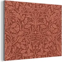 MuchoWow Wanddecoratie Metaal - Aluminium Schilderij Industrieel - Bladeren - Planten - Morris - Bruin - 160x120 cm - Dibond - Foto op aluminium - Industriële muurdecoratie - Voor de woonkamer/slaapkamer