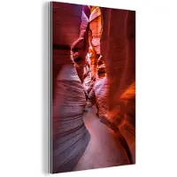 MuchoWow Wanddecoratie Metaal - Aluminium Schilderij Industrieel - Landschap - Grotten - Steen - Natuur - 120x180 cm - Dibond - Foto op aluminium - Industriële muurdecoratie - Voor de woonkamer/slaapkamer