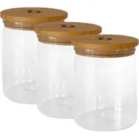 Pandoo - Voorraadpot - Glas - 800 ml - 3 Stuks