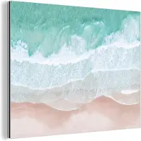 MuchoWow Wanddecoratie Metaal - Aluminium Schilderij Industrieel - Zee - Strand - Blauw - Natuur - 160x120 cm - Dibond - Foto op aluminium - Industriële muurdecoratie - Voor de woonkamer/slaapkamer