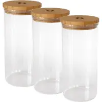 Pandoo - Voorraadpot - Glas - 1300ml - 3 Stuks