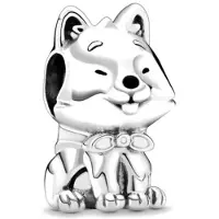 Fler | 925 Sterling Zilver Bedel | Japan Akita Inu Hond | 925 Sterling Zilver | Zirkonia | Past op populaire bedel armbanden (standaard - 3mm) | armbandbedel | Bedels Charms Beads