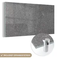 MuchoWow Glasschilderij 80x40 cm - Schilderij acrylglas - Beton - Patronen - Cement - Vintage - Textuur - Rustiek - Foto op glas - Schilderijen