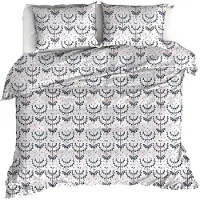MOODIT Dekbedovertrek Odil Mia Stone Grey-240 x 200 / 220 cm | Lits-Jumeaux