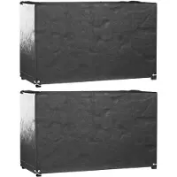vidaXL Tuinmeubelhoezen 2 st 8 oogjes rechthoekig 125x55x75 cm