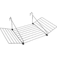 Tomado - Droogrek Tilburg - Voor radiator, balkon, deur of balustrade - 12 meter drooglengte - Ophangbaar - Zilvergrijs - 5 jaar garantie